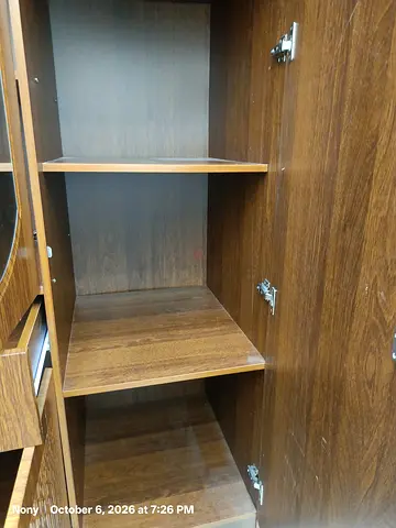 Wooden wardrobe / cabinet with shelves - very good condition