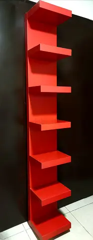 Ikea Wooden Red Wall Shelf (LACK) - Sparingly used