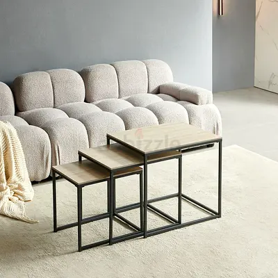 New Nebula Sintered Stone Top Nest of Tables - Set of 3