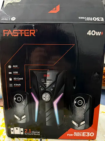 FASTEER E30 2.1 Channel Multimedia Speaker System – 40W