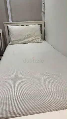 IKEA single size bed frame with ikea mattress