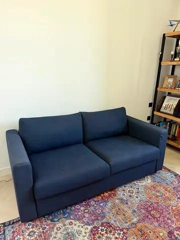 Navy Blue 2-seater sofa bed - Great condition