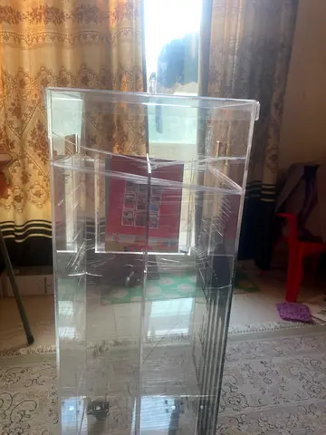 Transparent Acrylic Display Cabinet with Shelves — Good Condition