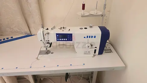 JIN Industrial Sewing Machine on Work Table - Heavy Duty
