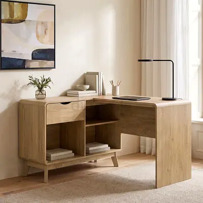 New Nordica Corner Study Desk with Drawer
