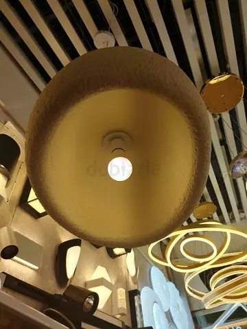 Large textured dome pendant ceiling light - beige/cream finish