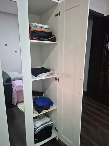 White 3-Door Wardrobe / Armoire in Good Condition  H 190 X L 117 X 50 W  . CM