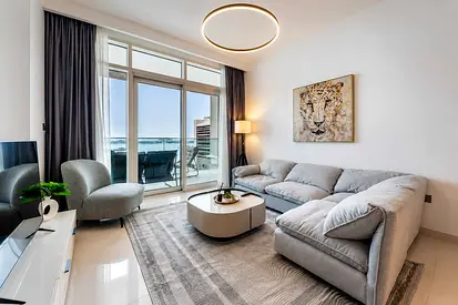 Available Now | Sunrise Bay, Dubai: Beachfront Apartment with Gym
