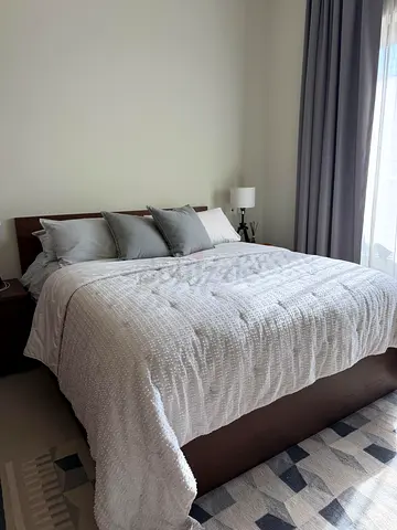 Queen Size Bed Frame with drawers for storage, including Mattress and Mattress Topper