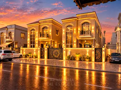 Al Muwaihat 3 – Ajman ~ Located on a street and a side road | 5 master bedrooms ~ 3,400 sq. ft. ~ Price includes electricity, water, and A/C ~ Freehol