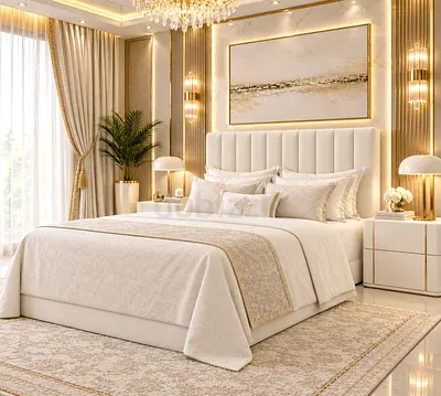 New Beige Luxury King Bed with Headboard storage bed  and king size bed