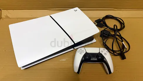 Sony PlayStation 5 Slim 1TB (White) with DualSense Controller and Cables