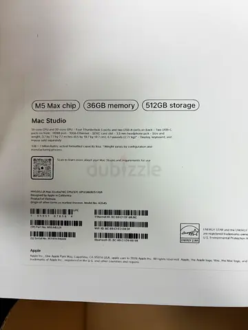 Apple Mac Studio M5 Max — 36GB RAM, 512GB SSD (Boxed)