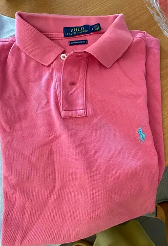 Original Polo Ralph Lauren Pink Cotton Polo Shirt - Size M