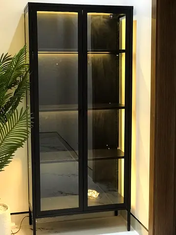 Cabinet with glass door black color with LED brand new