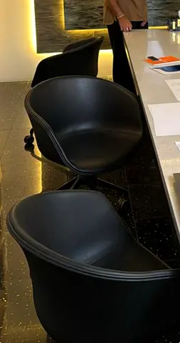 Black office chairs