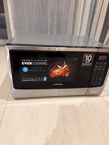 Samsung Stainless Steel Microwave Oven - Even Cooking, Ceramic Interior