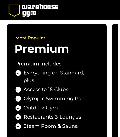 3 months - Warehouse Gym Premium Membership