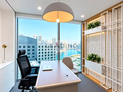Parking Included | Fully Furnished Office | Canal & Skyline Views