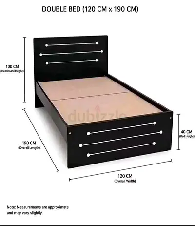 Double bed wood with mattress