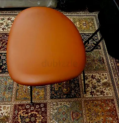 Mid-century style Dezania Camel Leather Chair — Single Piece. New. Unused. AED 365 Only! Worth 990.