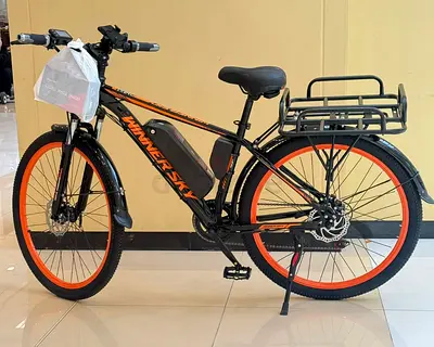 Electric Cycle with 500W Motor, 48v 13Ah Battery – 35-40KM Range, Gear Shifter, Manual Pedals, Glove