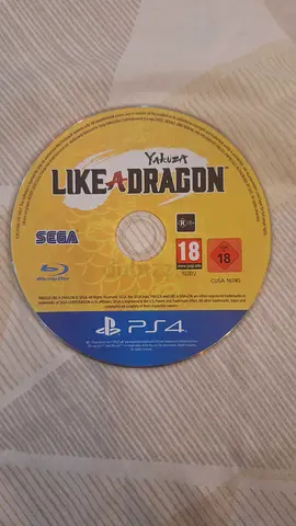 Like a Dragon (Yakuza) PS4 game disc - single disc, good condition