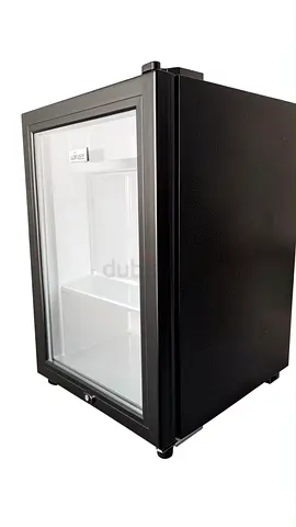 Compact glass-door display mini fridge — single-door, used