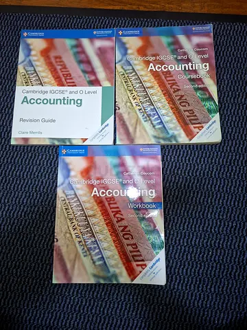 Cambridge IGCSE and O Level Accounting Coursebook, Workbook and Revision Guide (set of 3)