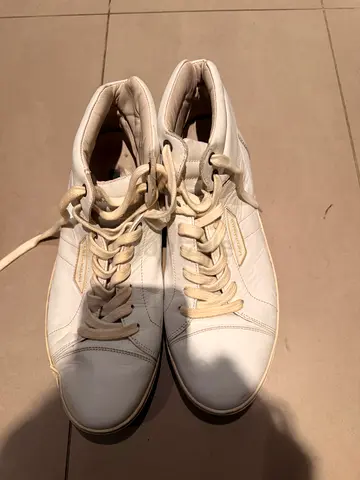 Dolce&Gabbana White leather high-top sneakers, gently used