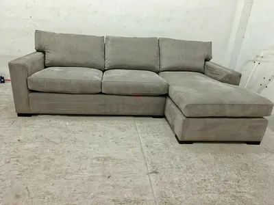 Crate&barrel Axis gray Lshape Sofa
