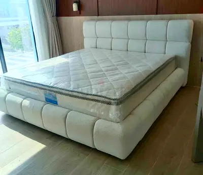 Brand New Luxury Cotton fabric Queen Bed including Medical Mattress Available