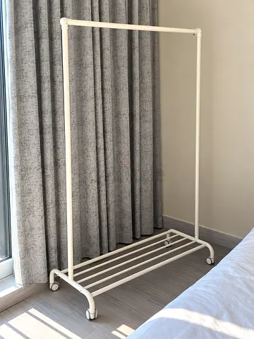 IKEA large heavy duty clothing rack with wheels