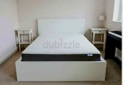 Ikea Queen Size Bed with Mattress Available in Perfect Condition