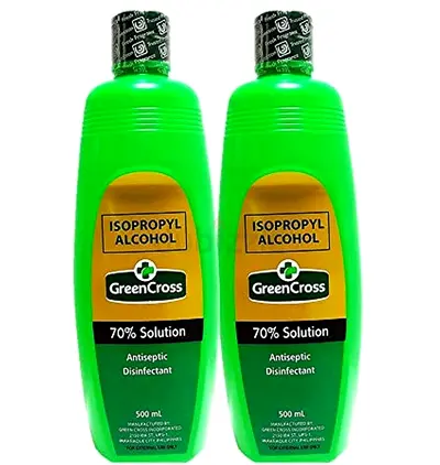 GreenCross Isopropyl Alcohol 70% - 500ml (Pack of 2) - Antiseptic Disinfectant