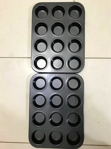 Two 12-cup Non-stick Muffin/Cupcake Baking Trays