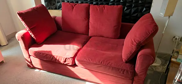 IKEA 3-seater Red Fabric SOFA BED in Good Condition