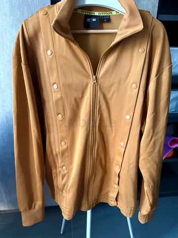 Adidas Mens Jacket XL Ivy Park tan zip-up jacket