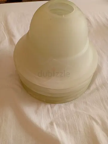 Set of  vintage frosted glass lamp shades (multiple) - good condition