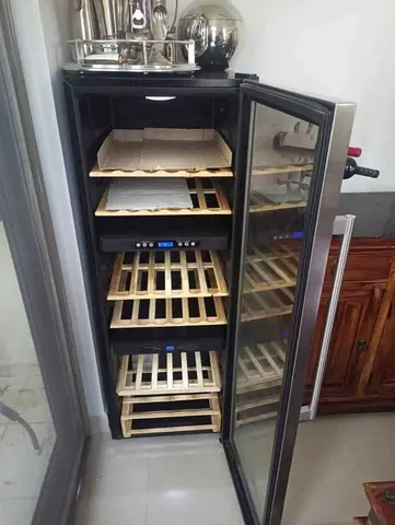 Free Hoover Dual-zone Wine Cooler Refrigerator - Glass Door, Wooden Racks