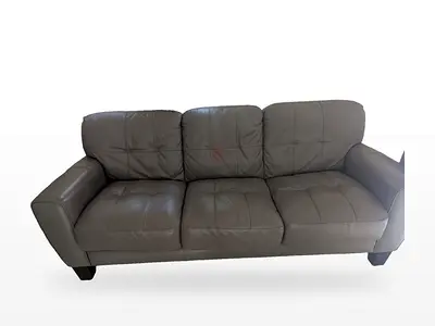 Grey Leather Sofa Set (3+2) – Home Box, Excellent Condition