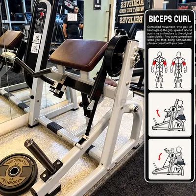 Preacher / Biceps Curl Machine — Commercial Grade, Good Condition