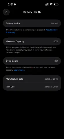 iPhone with 80% Battery Health (Used) - Ready for Use
