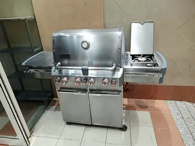 Weber summit S- 470 Large Gas Barbecue  burner with side Burner stainless steel Full heavy duty