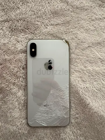 Apple iPhone X - Silver (Back glass cracked)