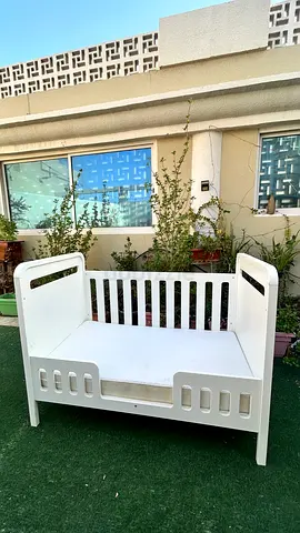 Giggles Laura Wooden Toddler Bed with Mattress – White