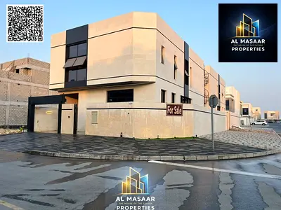 فيلا زاوية فاخرة  للبيع لسعر يشمل رسوم التسجيل و التملك لجميع الجنسيات  تقع على طريق الشيخ محمد بن زايد.