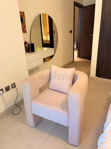 Custom-Made Nude Bubble Accent Chair / Reading Chair