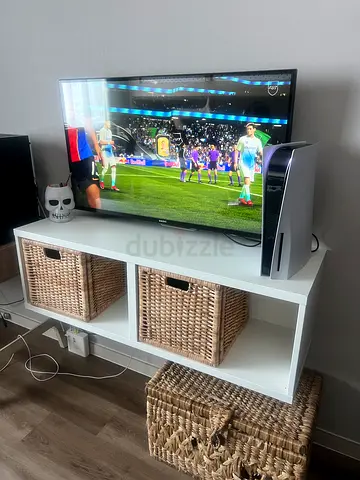 White TV Stand / Storage Shelf Cabinet