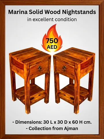 Marina solid wood nightstands